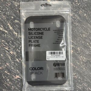 Black Silicone Motorcycle License Plate Frame